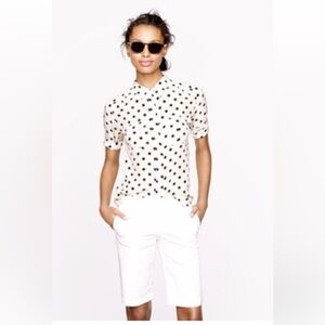 J.Crew White Corduroy Long Bermuda Shorts Sz:6.